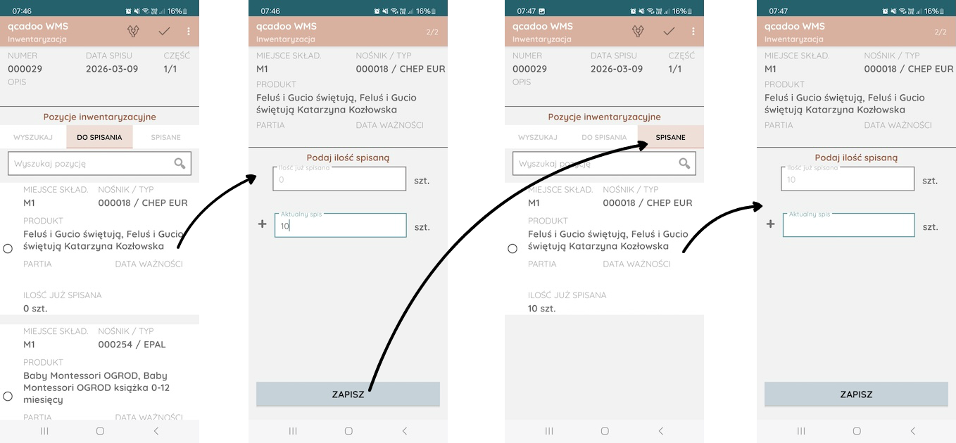 Pozycje inwentaryzacyjne z ukrytym stanem